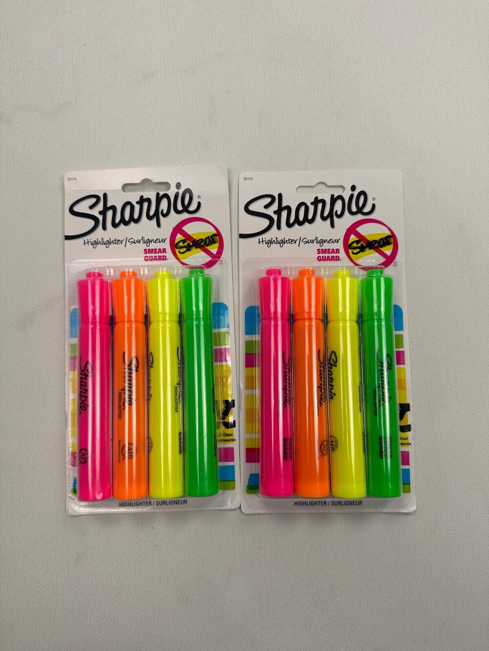 Sharpie Highlighter No Smear Set Bundle of 2